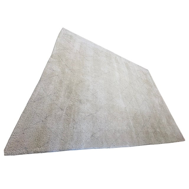 Rh Iman Diamond Wool Rug 9x12 - Ivory/Silver For Sale - Image 17 of 18