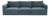 Willow Misty Blue with Pale Blue Piping Modular Performance Velvet Sofa For Sale - Image 9 of 9