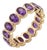 Classic Amethyst Eternity Band Ring | Febraury Birthstone Stacking Ring Us 7 For Sale