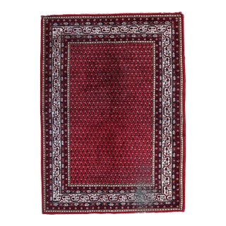 1970s Handmade Vintage Indian Seraband Rug 5.7' X 7.8' For Sale