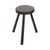 Vintage Rustic Three-Legged Stool in Stained Wood For Sale - Image 12 of 15