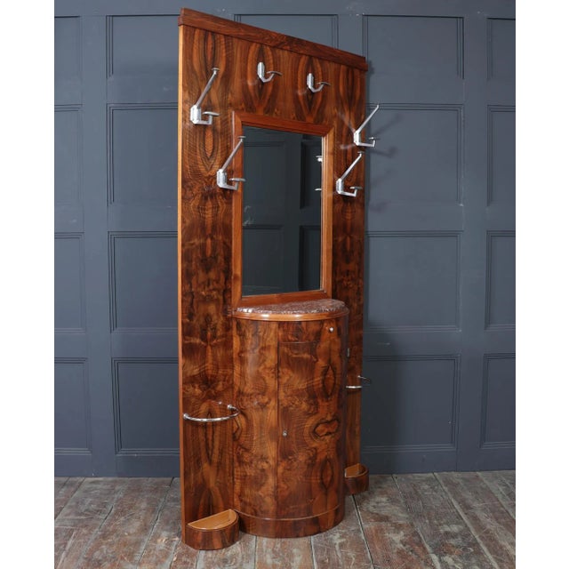 Art Deco Figured Walnut Hall Stand, 1930s For Sale - Image 12 of 16