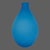 Vintage Hand-Blown Satin Glass Blue Italian Teardrop Form Bud Vase For Sale - Image 4 of 6
