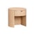 Boho Chic Marlow Natural Wood Round Nightstand For Sale - Image 3 of 9