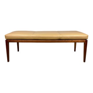 Mid Century Modern Restored Walnut Bench by Cumberland Furniture For Sale
