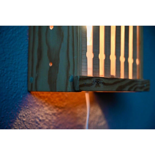 Beige Swedish Pine Wall Light, 1970s For Sale - Image 8 of 14