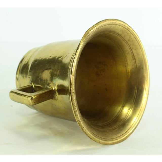Brass 19th Century Apothecary Mortar and Pestle Set, Heavy Solid Bronze/Brass, Polished For Sale - Image 8 of 13