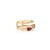 Not Yet Made - Made To Order VRJewels Designer Open Ruby Split Band Ring With Diamonds in 14k Yellow Gold Size 6 For Sale - Image 5 of 17