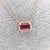 2020s Timeless Ruby Necklace w Earth Mined Diamonds in Solid 14K Rose Gold EM 7x5mm For Sale - Image 5 of 10