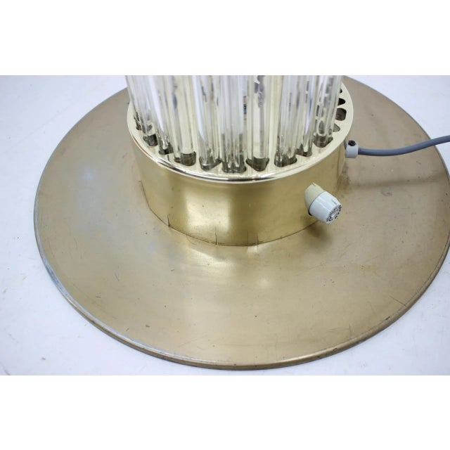 Modern Brass & Art Glass Floor Lamp from Kamenický Šenov/Preciosa, 1960 For Sale - Image 4 of 12