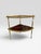 Modern Vintage French Louis XVI Style Lacquered Wood and Brass Table For Sale - Image 3 of 7