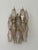 Pair of murano wall sconces consisting of sixteen handmade, sand colored crystal prisms with finishes and fittings painted...