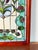Red Vintage Stained Glass Wall Hanging 32x20 For Sale - Image 8 of 9