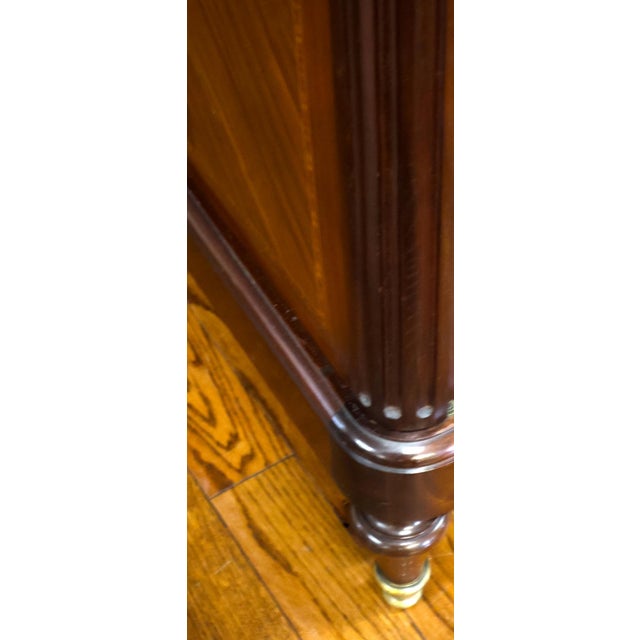 Late 19th Century Satinwood Inlaid Bronze Mounted Beveled Mirror Armoire For Sale - Image 12 of 18