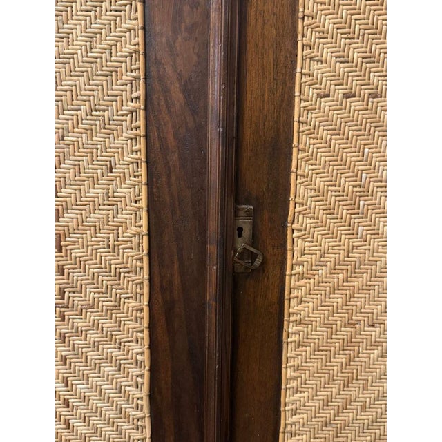 Vintage Indonesian Armoire With Natural Rattan Door Panels, C. 1990s For Sale - Image 13 of 16