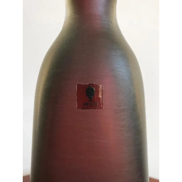 2000 - 2009 Italian Murano Glass Incisi Bottle from Venini, 1980s For Sale - Image 5 of 10
