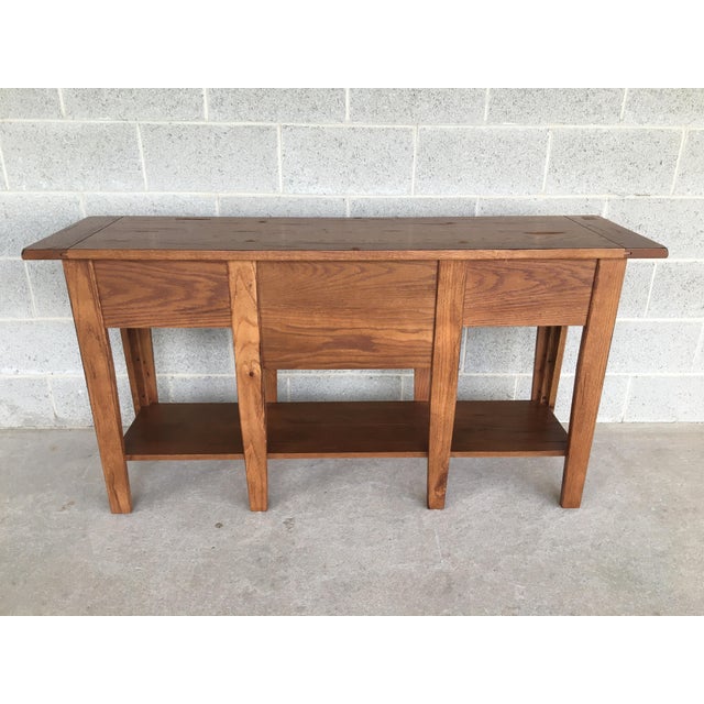 Broyhill Attic Heirlooms 2 Drawer Oak Console Sofa Table Chairish