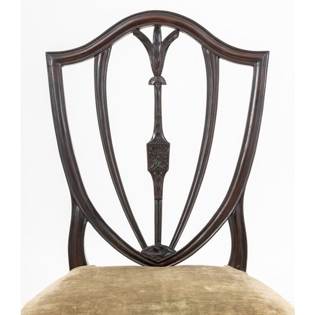English Hepplewhite Style Mahogany Occasional Chair For Sale - Image 3 of 6