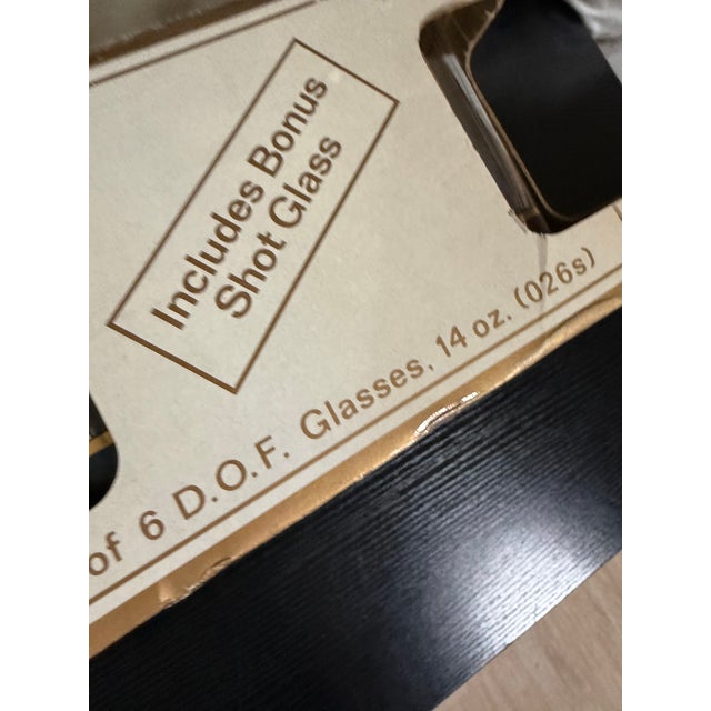 Culver Ltd. Vintage Deadstock Culver 22kt Gold Devon Black & Gold Glasses with Box- Set of 6 For Sale - Image 4 of 6