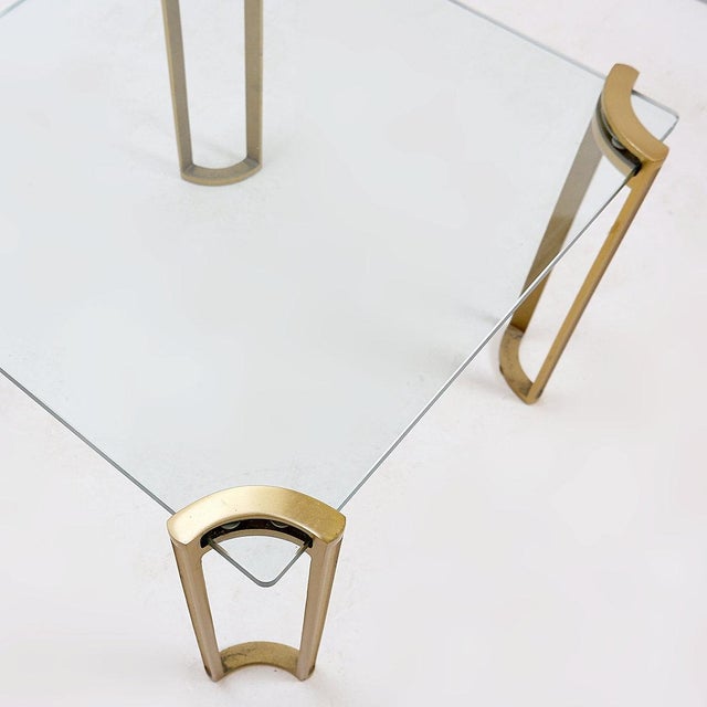 Metal Square Coffee Table by Peter Ghyczy, 1970s For Sale - Image 7 of 12