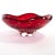 1960s Italian Murano Style Art Glass Ruby Red Bullicante Bowl For Sale - Image 5 of 10