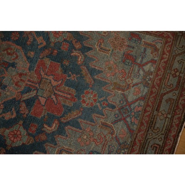 Blue Vintage Distressed Malayer Rug Runner - 3'5" x 15'3" For Sale - Image 8 of 11