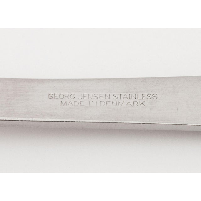 Silver Georg Jensen "Mitra" Stainless Steel Flatware Partial Service, 62 Pieces For Sale - Image 8 of 8