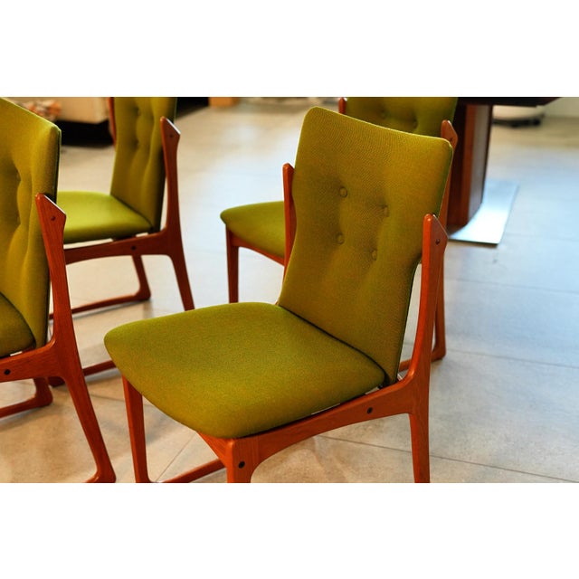 Green Set of 4 Danish MCM Teak Dining Chairs by Vamdrup Stolefabrik for Art Turn, Denmark, 1960s For Sale - Image 8 of 15