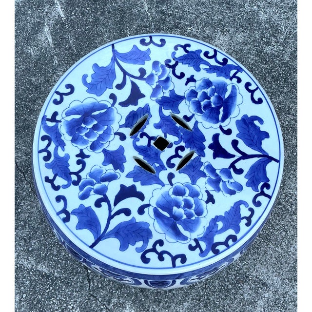 Vintage Asian Glazed Ceramic Garden Stool For Sale - Image 12 of 12
