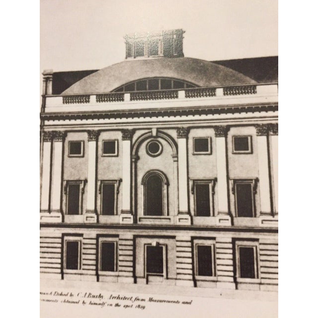 Vintage 80s Architecture Rendering Poster “East Front of Capitol” 1819 by C. A. Busby For Sale - Image 4 of 10