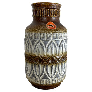 Fat Lava Pottery Vase attributed to Bay Ceramics, Germany, 1970s