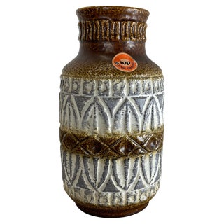 Fat Lava Pottery Vase from Bay Ceramics, Germany, 1970s For Sale