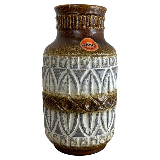 Fat Lava Pottery Vase from Bay Ceramics, Germany, 1970s For Sale