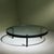 Black Round Coffee Table with Structured Glass Top by Janni van Pelt, Netherlands, 1960s For Sale - Image 10 of 10