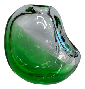 Sculptural Art Glass Jug Vase attributed to Karel Wünsch for Skrdlovice Glassworks, Former Czechoslovakia, 1960s