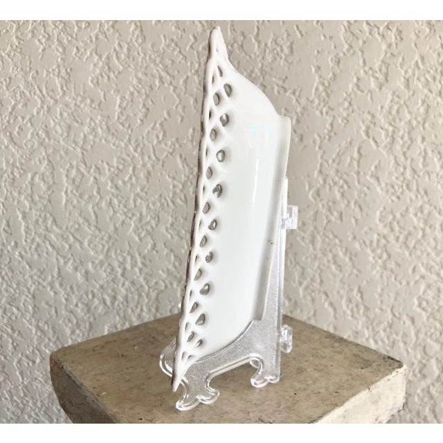 Mid 20th Century Mid 20th-Century Reticulated Floral Chintz Porcelain Vide Poche / Catchall Dish, Germany For Sale - Image 5 of 13