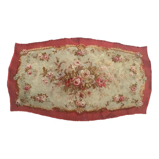 Tapestry Sofa Cover from Aubusson, 19th Century For Sale