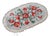 Vintage Karastan Decorette Poppy Moderne area rug / carpet / mat featuring oval form with floral design and fringe....