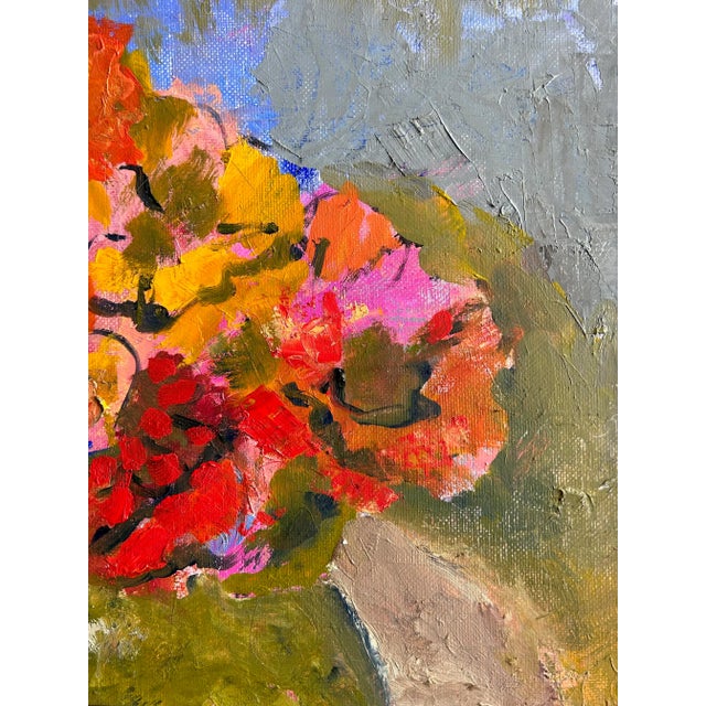 Original Impressionist Oil Painting on Canvas of Floral Still Life by Margaret Grove For Sale In Philadelphia - Image 6 of 7
