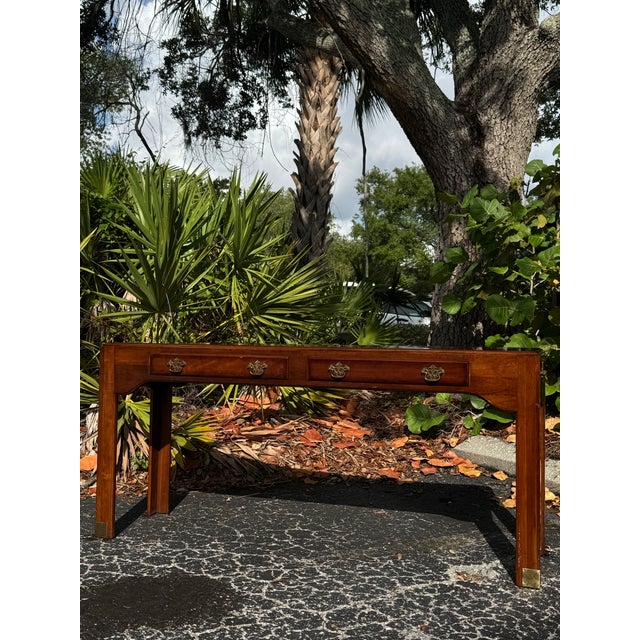 A beautiful vintage Pennsylvania House console table showcasing timeless American craftsmanship and classic traditional...