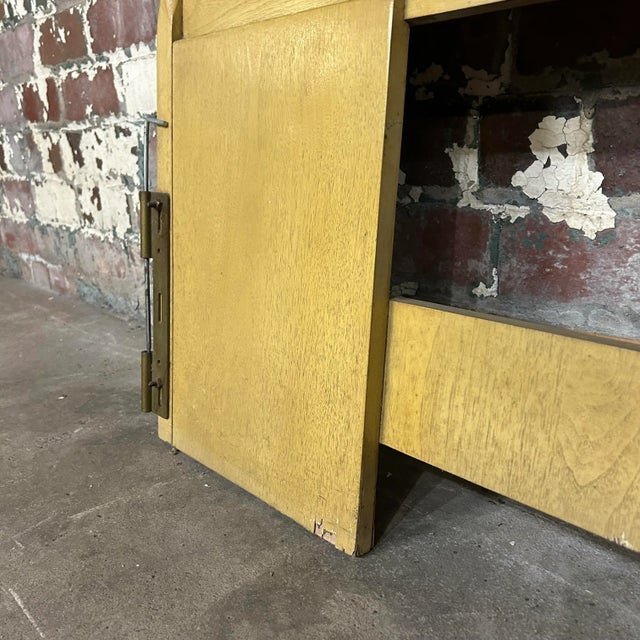 Tan Mid Century Modern Caned King Size Headboard by Drexel Parallel For Sale - Image 8 of 9