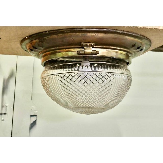 Metal Large Art Deco Early Passenger Liner Ceiling Light, 1920 For Sale - Image 7 of 8