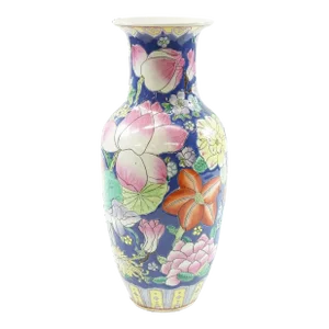 Early 20th Century Large Tobacco Leaf Chinese Vase