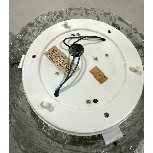 Vintage Ice Glass Wall Lamps from Kaiser Leuchten, 1960s, Set of 2 For Sale - Image 11 of 16