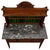 Antique Arts & Crafts Oak Washstand with Marble Top For Sale - Image 3 of 11