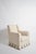 Pair of off white fringe armchairs, 1940s. Height: 88 cm - 34.65 in Length: 80 cm - 31.5 in Width: 70 cm - 27.56 in...