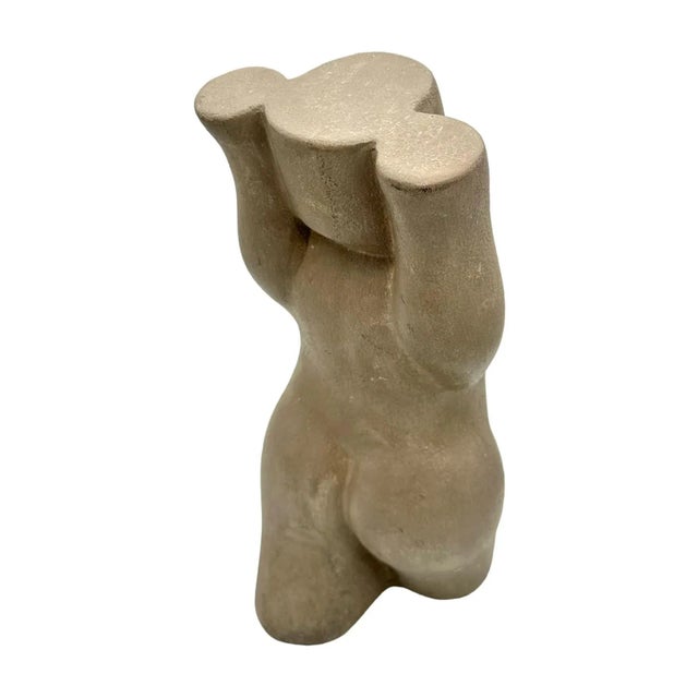 Early 21st Century Vintage Ceramic Female Torso Bust For Sale - Image 5 of 6