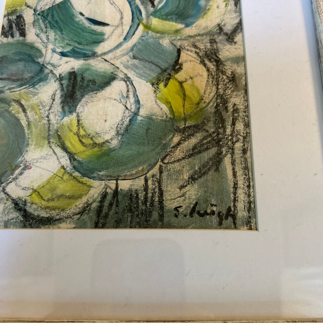 Contemporary original abstract painting by Stephen Heigh. Measures 9x11 framed. Check out my shop Robins Egg Gallery for...