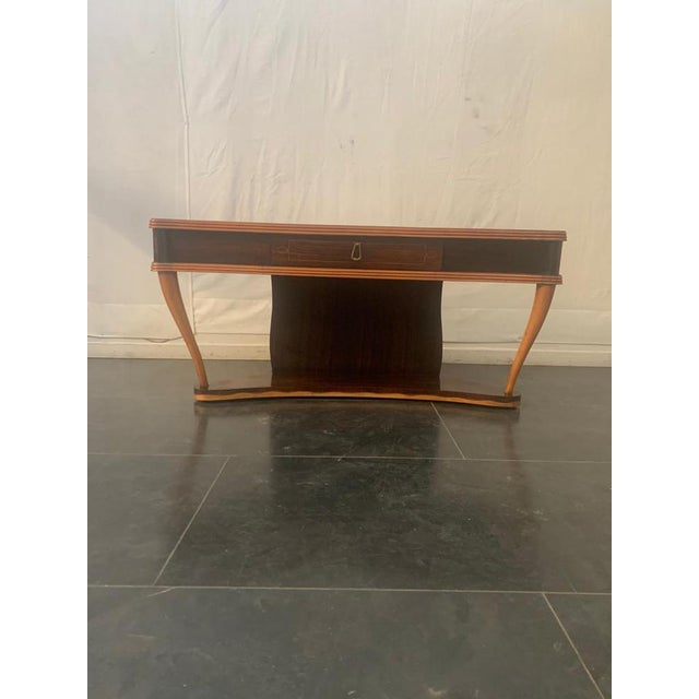 Rosewood Console Table by Paolo Buffa, 1940s For Sale - Image 12 of 12