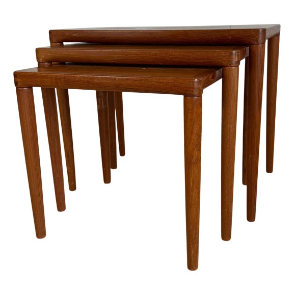 Nesting Tables in Teak, Denmark, 1960s, Set of 3 For Sale